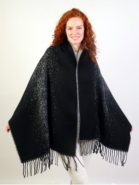 Galaxy Reversible Cape W/Fringe